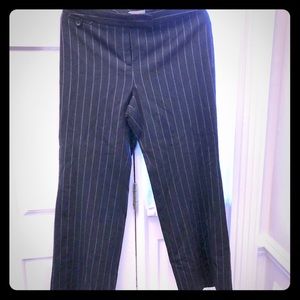 Ann Taylor Wide Leg Pinstripe Trousers